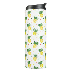Bouteilles Isothermes motif d'ananas aquarelle