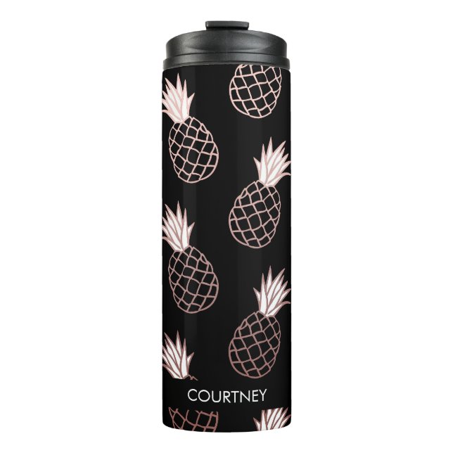 Bouteilles Isothermes Motif d'ananas mignon (Devant)