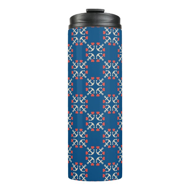 Bouteilles Isothermes Motif d'Ancre et de coeur (Devant)