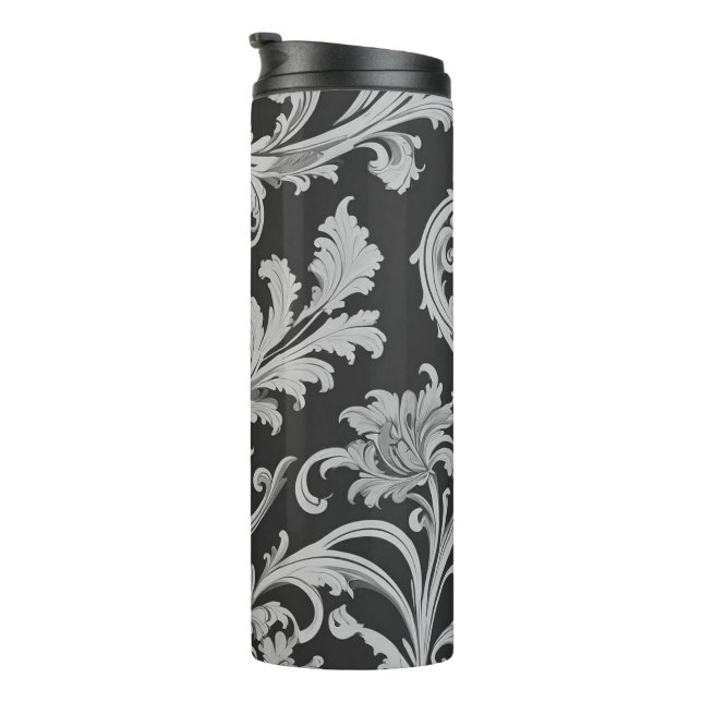 Bouteilles Isothermes Motif d'antiquités Monochrome Fleur (Tourné sur la droite)