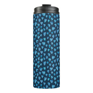 Bouteilles Isothermes Motif d'aquarelle Blue Hearts