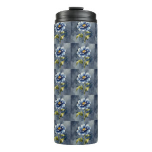 Bouteilles Isothermes Motif d'aquarelle de fleurs bleues
