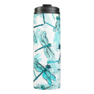 Bouteilles Isothermes Motif d'aquarelle transparente avec élégante libel