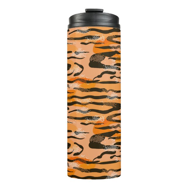 Bouteilles Isothermes Motif de bande de tigre de pêche (Devant)