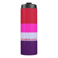 Motif de bandes rouge, rose et violet
