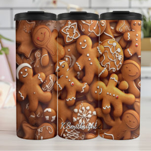 Bouteilles Isothermes Motif de biscuit épicé au pain d'épice chaud