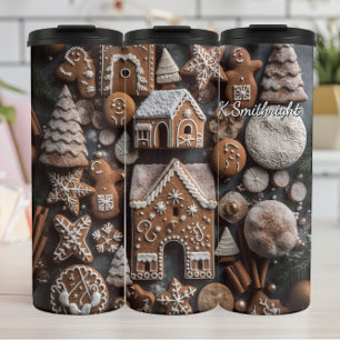 Bouteilles Isothermes Motif de biscuits au gingembre