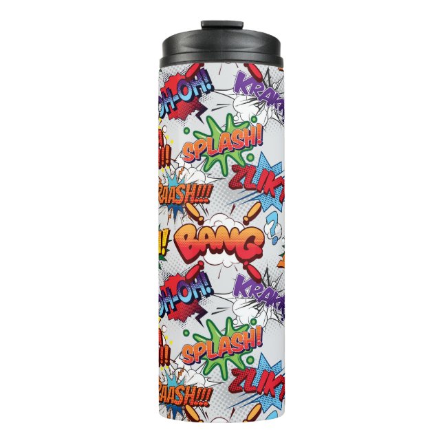 Bouteilles Isothermes Motif de bulle Superhero (Devant)