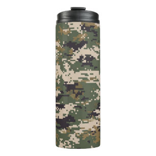 Bouteilles Isothermes Motif de camouflage numérique vert