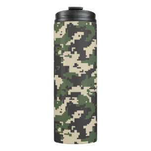 Bouteilles Isothermes Motif de camouflage numérique vert