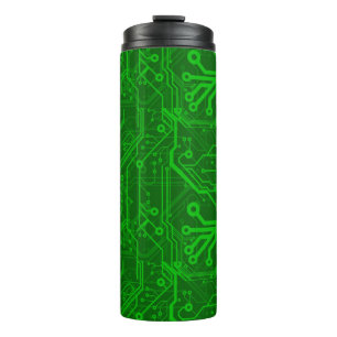 Bouteilles Isothermes Motif de carte électronique de vert