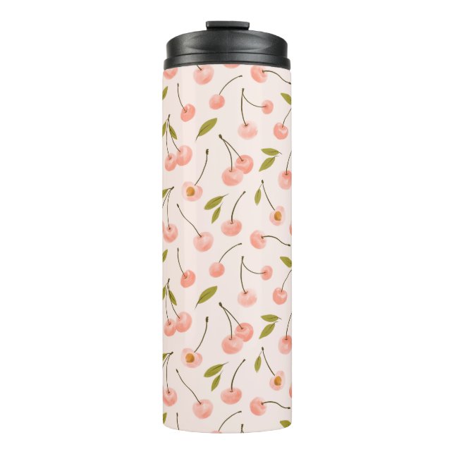 Bouteilles Isothermes Motif de cerise aquarelle (Devant)
