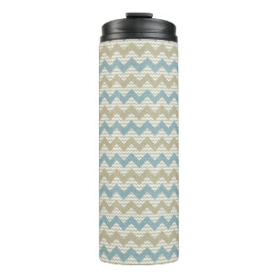 Bouteilles Isothermes Motif de Chevron sur la texture de toile