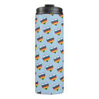 Motif de coeur arc-en-ciel Tumbler thermique