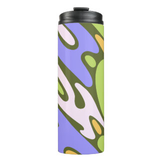 Bouteilles Isothermes Motif de coup de pinceau diagonal Olive et Lavande