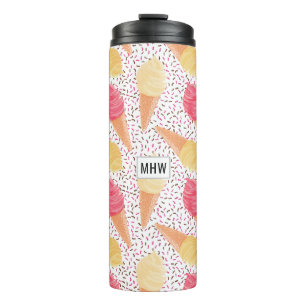 Bouteilles Isothermes Motif de crème glacée monogramme personnalisé tumb
