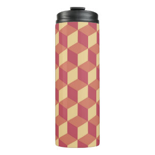 Bouteilles Isothermes Motif de Cube rouge orange Abstrait
