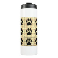 Motif De Dessin De Chien Paw À Sepia