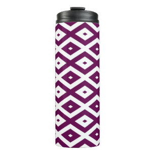 Bouteilles Isothermes Motif de diamant blanc et violet de prune