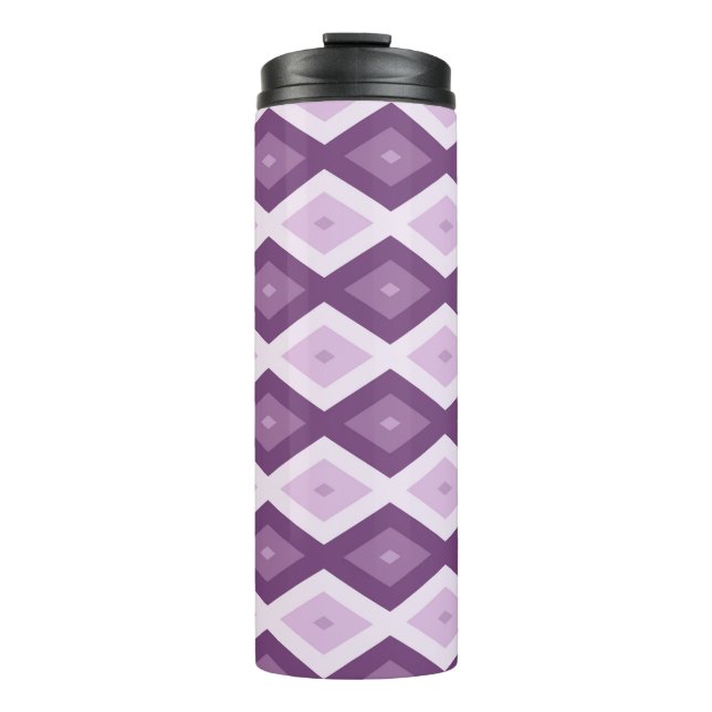Bouteilles Isothermes Motif de diamant violet (Devant)