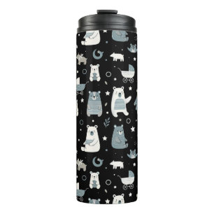 Bouteilles Isothermes Motif de famille d'ours Whimsical