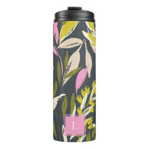 Bouteilles Isothermes Motif de feuillage de Bohême Monogramme Tumbler th