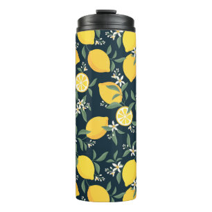 Bouteilles Isothermes Motif de feuille jaune citron