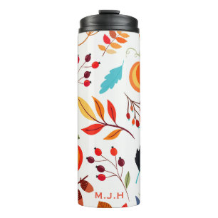 Bouteilles Isothermes Motif de feuilles Citrouilles d'automne moderne
