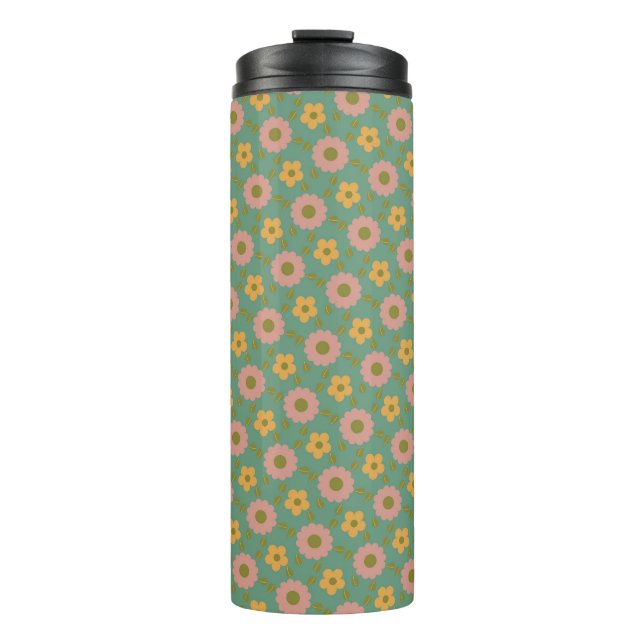 Bouteilles Isothermes motif de fleurs (Devant)