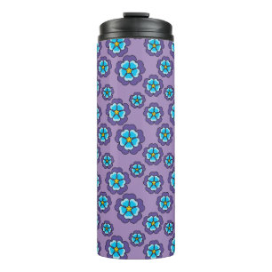 Bouteilles Isothermes Motif de fleurs bleu violet