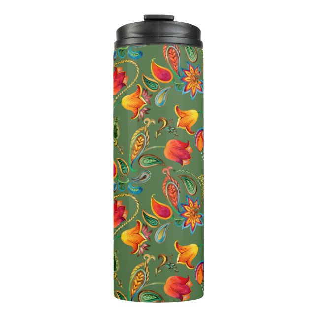 Bouteilles Isothermes Motif de fleurs d'aquarelle (Devant)