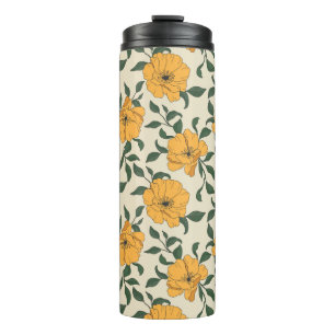 Bouteilles Isothermes Motif de fleurs de crapaud orange