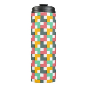Bouteilles Isothermes Motif de formes géométriques festiques colorées