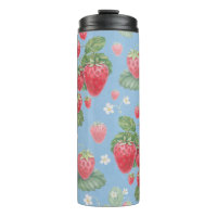 Motif de fraise aquarelle