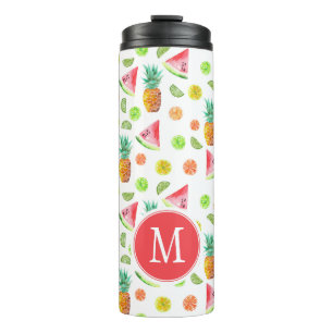 Bouteilles Isothermes Motif de fruit glacé d'aquarelle