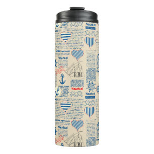 Bouteilles Isothermes Motif de journal nautique