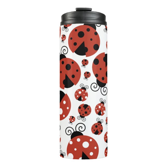 Bouteilles Isothermes Motif De Ladybugs, Mignons Ladybugs, Red Ladybugs (Devant)