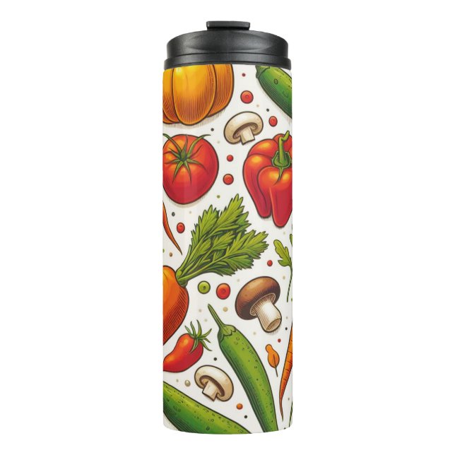 Bouteilles Isothermes Motif de légumes sans soudure (Devant)