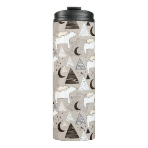Bouteilles Isothermes Motif de l'ours de bois du mignon Doodland