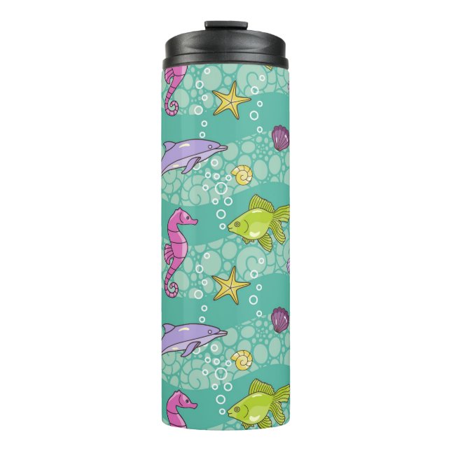 Bouteilles Isothermes Motif de mer d'été (Devant)