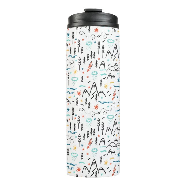 Bouteilles Isothermes Motif de montagne (Devant)