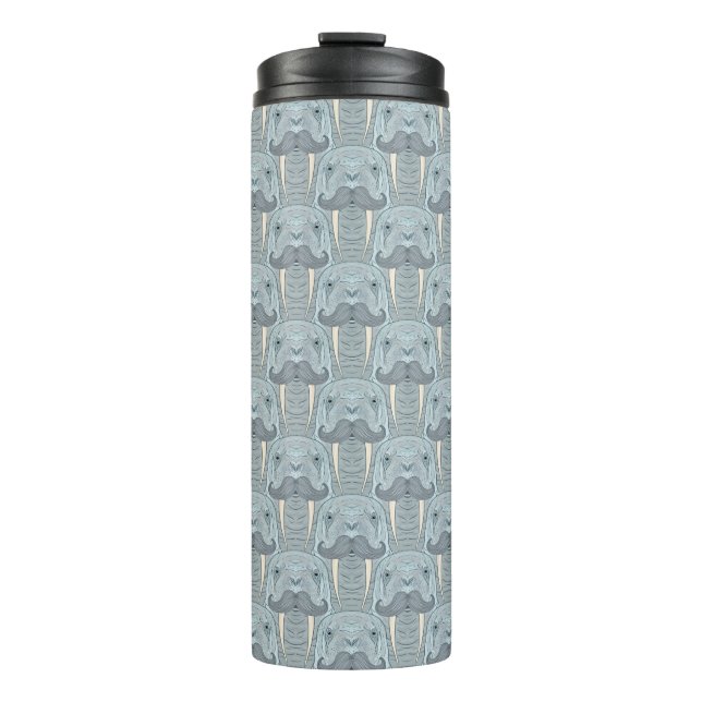 Bouteilles Isothermes Motif de moustache de morse (Devant)