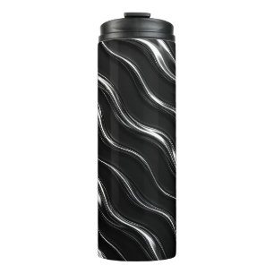 Bouteilles Isothermes Motif de mouvement chrome liquide   Mode féminine 