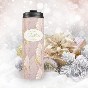 Bouteilles Isothermes Motif de Noël en or rose #29 ID1009