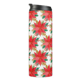 Bouteilles Isothermes Motif de Noël rouge et or