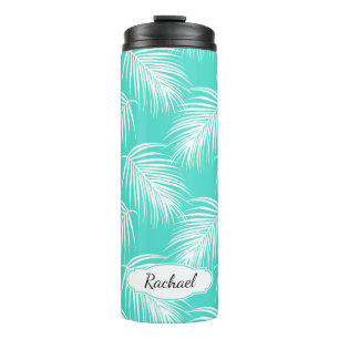 Bouteilles Isothermes Motif de palme tropical avec monogramme personnali