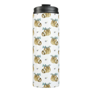 Bouteilles Isothermes Motif de paresse d'aquarelle de tarte de Cutie