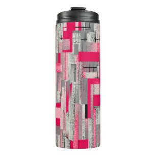 Bouteilles Isothermes motif de patchwork numérique aquarelle transparen