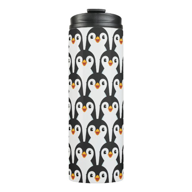 Bouteilles Isothermes Motif de pingouin noir et blanc moderne (Devant)