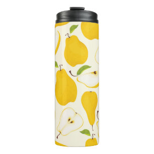 Bouteilles Isothermes Motif de poire sans joint. Différentes poires frui
